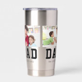 Vintage Dad Established Black Text 3 Photo 保温保冷タンブラー (右面)