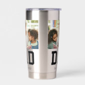 Vintage Dad Established Black Text Photo 保温保冷タンブラー (左面)