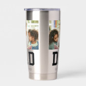 Vintage Dad Established Black Text Photo 保温保冷タンブラー (右面)