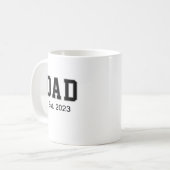 Vintage Dad Established Gift コーヒーマグカップ (正面左)