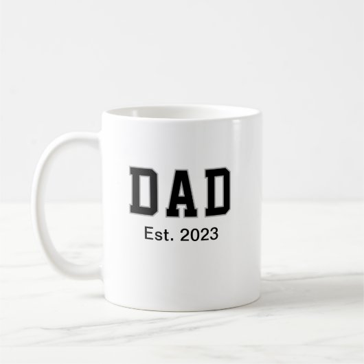 Vintage Dad Established Gift コーヒーマグカップ (左)