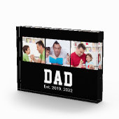 Vintage Dad Established Gift Text 3 Photo  フォトブロック (右)