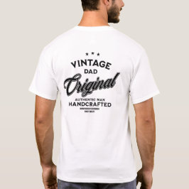 Vintage Dad Original T-Shirt Back Print Tシャツ