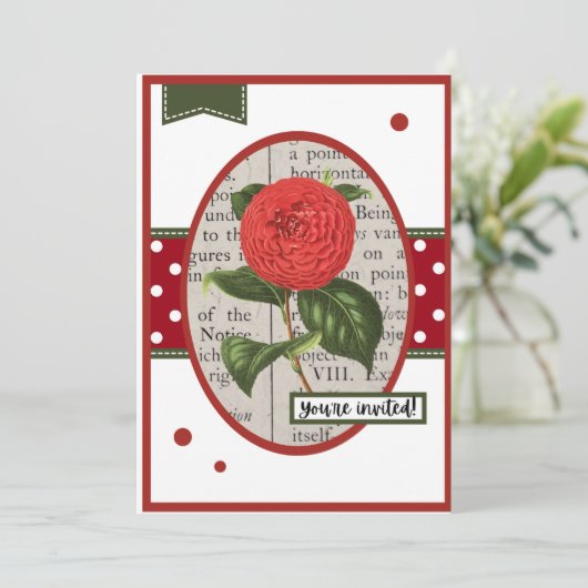 Vintage Dahlia Birthday 招待状 (スタンド正面)