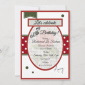 Vintage Dahlia Birthday 招待状 (裏面)