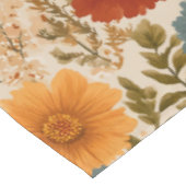 Vintage Daisy Floral Pattern テーブルクロス (アングル)