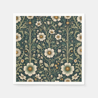 Vintage Daisy Garden Pattern スタンダードカクテルナプキン