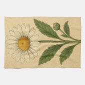Vintage Daisy on Weathered Paper キッチンタオル (横)