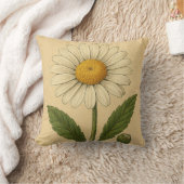 Vintage Daisy on Weathered Paper クッション (ブランケット)