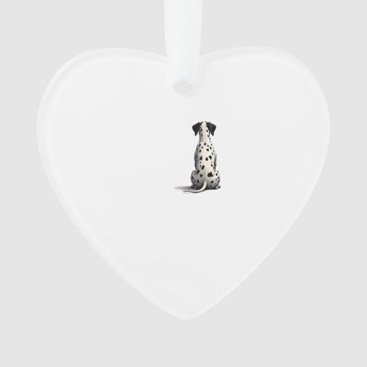 Vintage Dalmatian Dog From Behind Illustration Min オーナメント (正面)