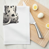 Vintage Dalmatian Dog From Behind Illustration Min キッチンタオル (四つ折り)