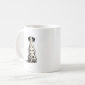 Vintage Dalmatian Dog From Behind Illustration Min コーヒーマグカップ (正面左)