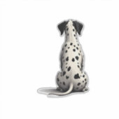 Vintage Dalmatian Dog From Behind Illustration Min シール (正面)