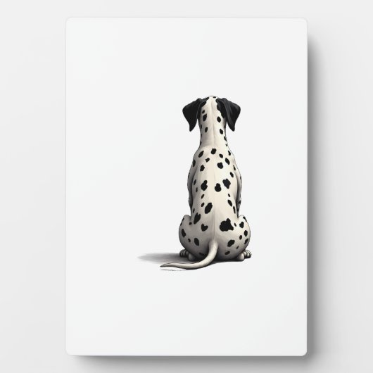 Vintage Dalmatian Dog From Behind Illustration Min フォトプラーク (正面)