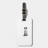 Vintage Dalmatian Dog From Behind Illustration Min ラゲッジタグ (正面縦)