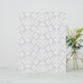 Vintage Damask Pattern in White on Light Gray (スタンド正面)
