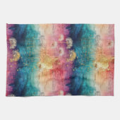 Vintage Dandelion Abstract Pattern (1) キッチンタオル (横)