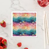 Vintage Dandelion Abstract Pattern (1) スタンダードカクテルナプキン (インサイチュ)