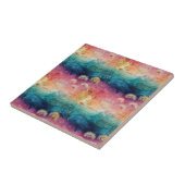 Vintage Dandelion Abstract Pattern (1) タイル (側面)