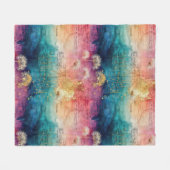 Vintage Dandelion Abstract Pattern (1) フリースブランケット (正面(横))