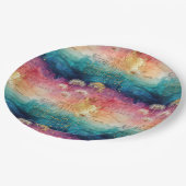 Vintage Dandelion Abstract Pattern (1) ペーパープレート (アングル)