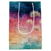 Vintage Dandelion Abstract Pattern (1) ミディアムペーパーバッグ (裏面)