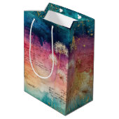 Vintage Dandelion Abstract Pattern (1) ミディアムペーパーバッグ (裏面アングル)