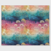 Vintage Dandelion Abstract Pattern (1) ラッピングペーパー (フラット)