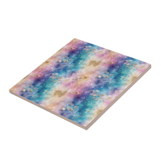 Vintage Dandelion Abstract Pattern (2) タイル (側面)