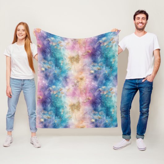 Vintage Dandelion Abstract Pattern (2) フリースブランケット (インサイチュ)