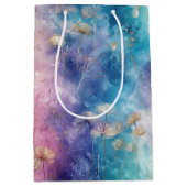 Vintage Dandelion Abstract Pattern (2) ミディアムペーパーバッグ (正面)