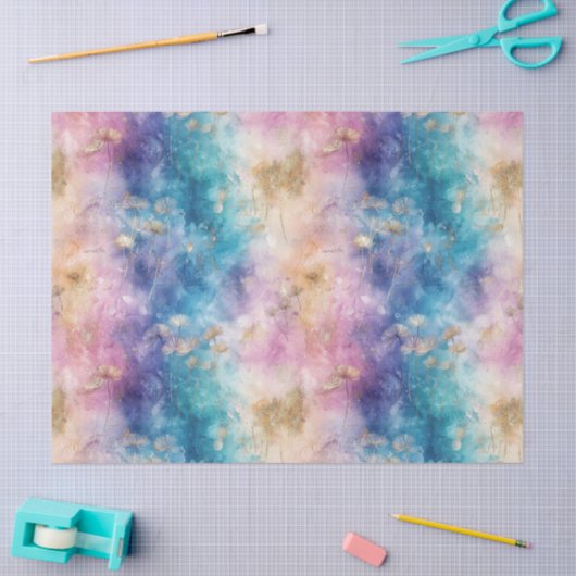 Vintage Dandelion Abstract Pattern (2) 薄葉紙 (クラフト)