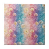 Vintage Dandelion Abstract Pattern (3) タイル (正面)