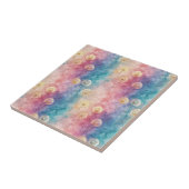 Vintage Dandelion Abstract Pattern (3) タイル (側面)