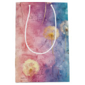 Vintage Dandelion Abstract Pattern (3) ミディアムペーパーバッグ (正面)