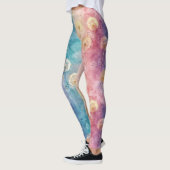 Vintage Dandelion Abstract Pattern (3) レギンス (左)