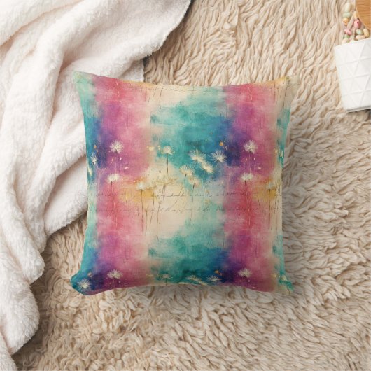 Vintage Dandelion Abstract Pattern (4) クッション (ブランケット)