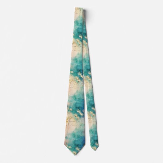 Vintage Dandelion Abstract Pattern (4) ネクタイ (正面)