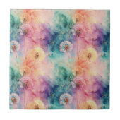 Vintage Dandelion Abstract Pattern (5) タイル (正面)