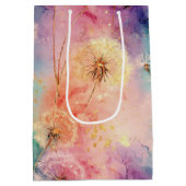 Vintage Dandelion Abstract Pattern (5) ミディアムペーパーバッグ (裏面)