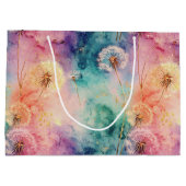 Vintage Dandelion Abstract Pattern (5) ラージペーパーバッグ (裏面)