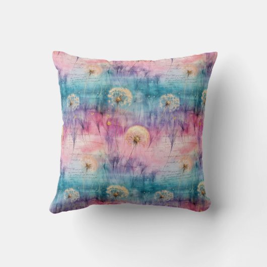 Vintage Dandelion Abstract Pattern (6) クッション (裏面)