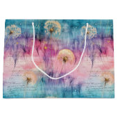 Vintage Dandelion Abstract Pattern (6) ラージペーパーバッグ (正面)