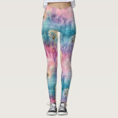 Vintage Dandelion Abstract Pattern (6) レギンス (正面)