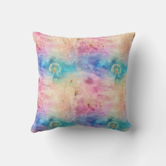 Vintage Dandelion Abstract Pattern (7) クッション (裏面)