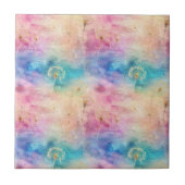 Vintage Dandelion Abstract Pattern (7) タイル (正面)