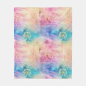 Vintage Dandelion Abstract Pattern (7) フリースブランケット (正面)