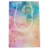 Vintage Dandelion Abstract Pattern (7) ミディアムペーパーバッグ (正面)