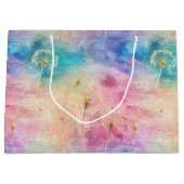 Vintage Dandelion Abstract Pattern (7) ラージペーパーバッグ (正面)