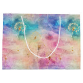 Vintage Dandelion Abstract Pattern (7) ラージペーパーバッグ (裏面)